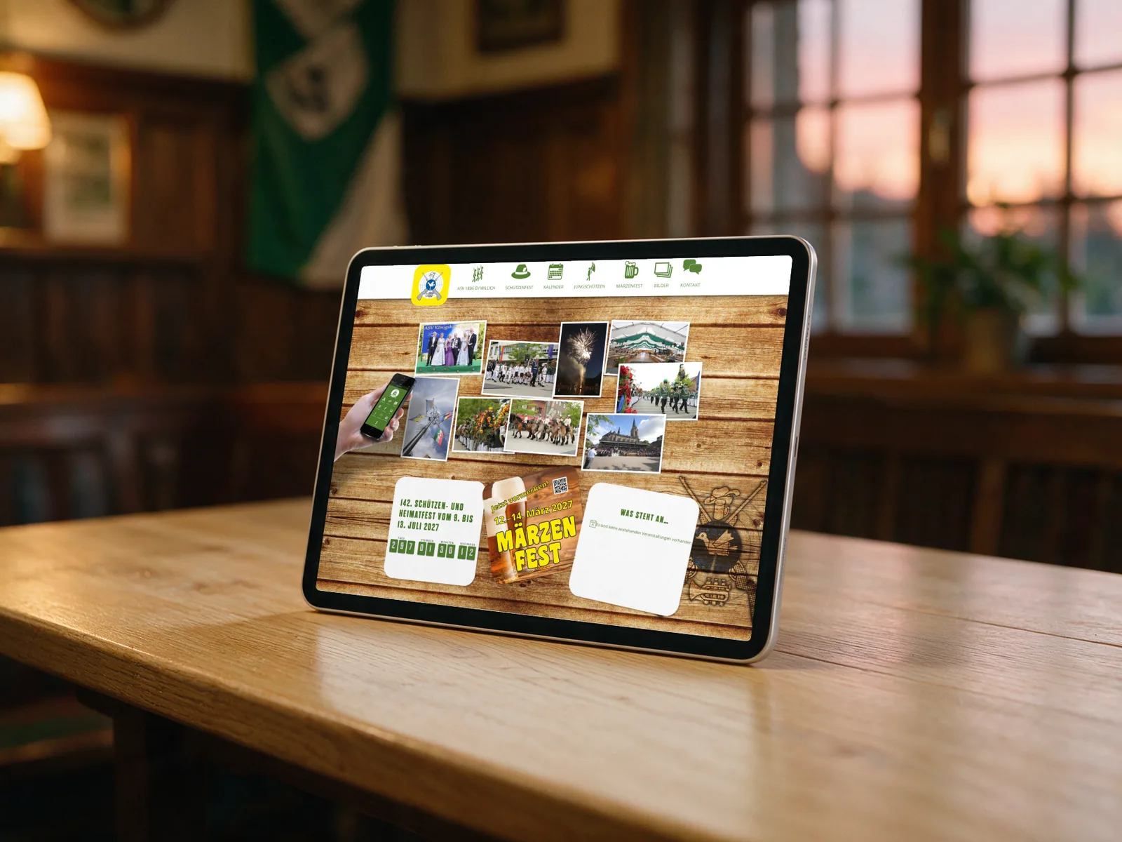 ASV Willich: Vereinswebsite mit eigenentwickelter Startseiten-Collage