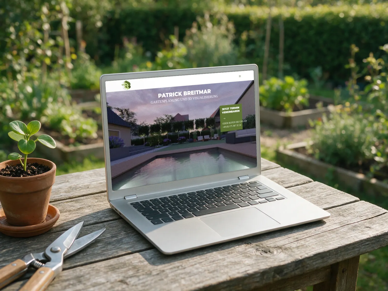 Gartenplanung Breitmar: Website mit 3D-Visualisierungen für einen Gartenplaner