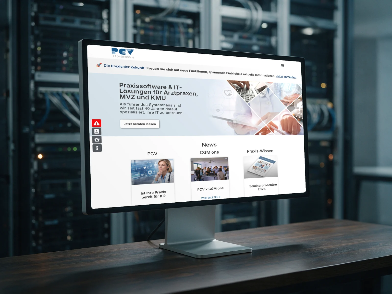 PCV IT-Systemhaus: Website, Serverbetrieb und Security für einen Anbieter von Praxissoftware